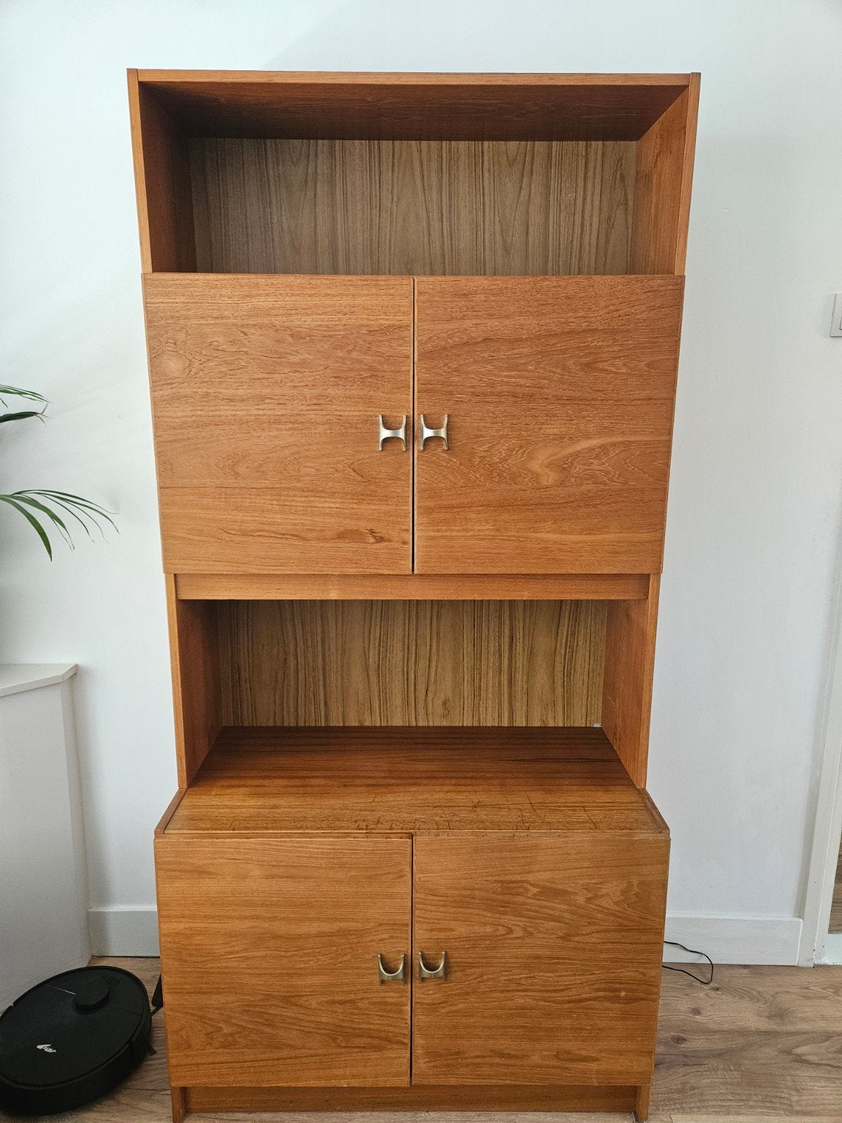 Vintage Houten Kast met Deuren en Planken, Ophalen, Vintage, 50 tot 100 cm, 150 tot 200 cm