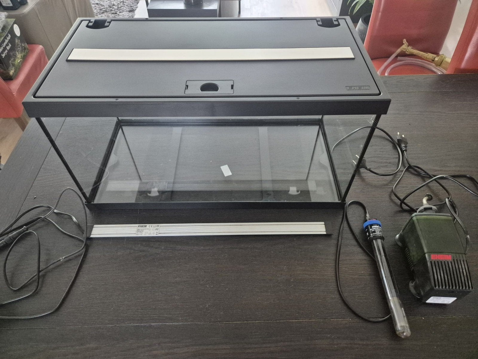 Aquarium + complete set toebehoren, Dieren en Toebehoren, Ophalen, Verwarming, Gebruikt, Leeg aquarium