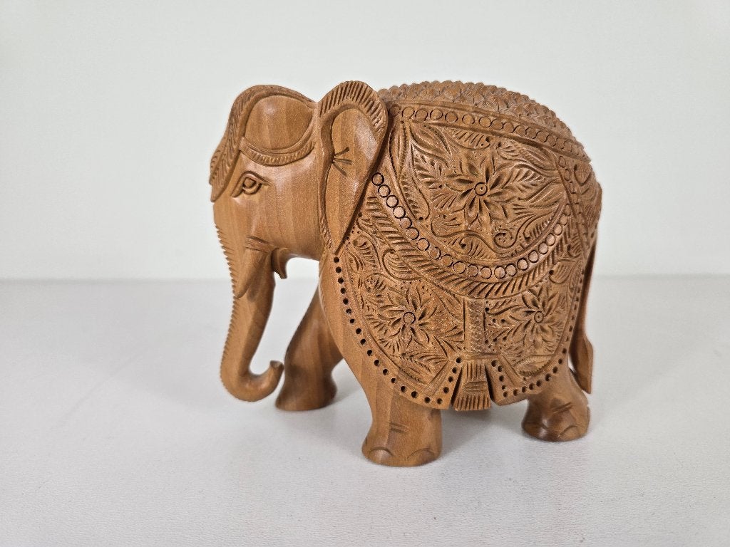 Schitterend beeld olifant, hout, India, 2e helft 20e eeuw, Antiek en Kunst, Ophalen of Verzenden