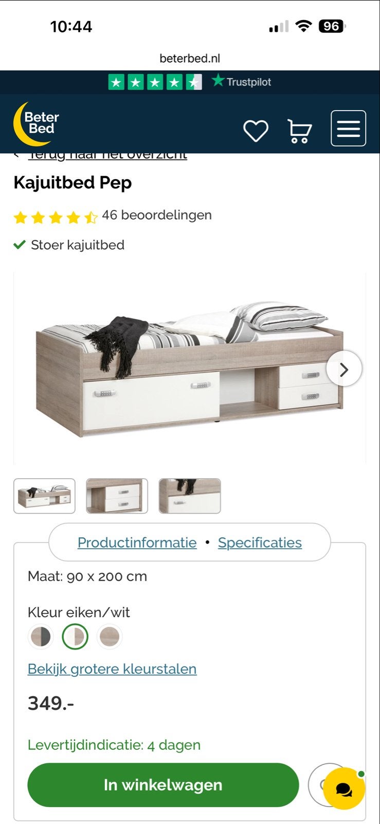 Complete kinder slaapkamer Beter Bed Pep - zo goed als nieuw, Ophalen, Zo goed als nieuw, Jongetje of Meisje