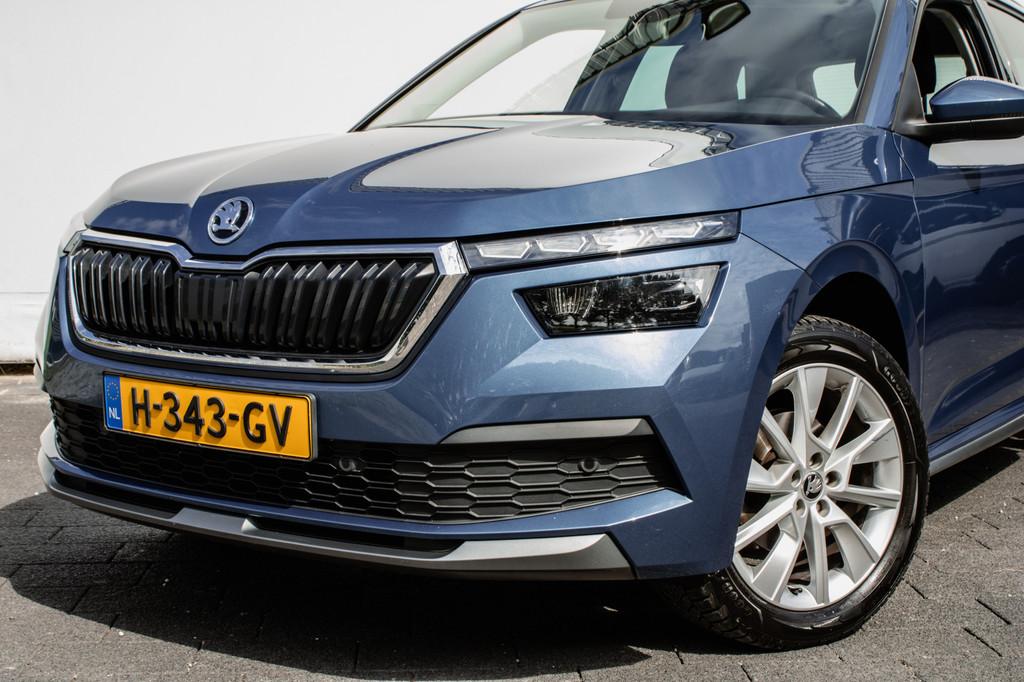 Skoda Kamiq 1.0 TSI 116pk Aut. Business Edition Virtual cock, Stof, Gebruikt, Met garantie (alle), Blauw