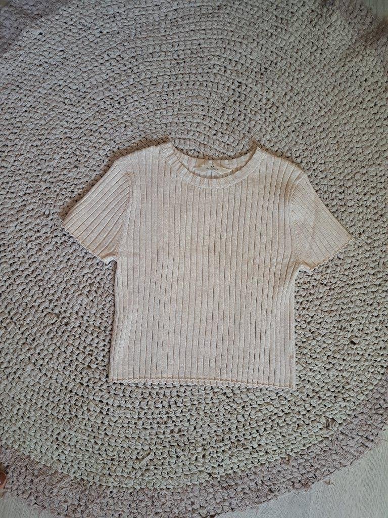 ribbel t-shirt (H&M), Kinderen en Baby's, Kinderkleding | Maat 170, Meisje, H&M, Ophalen of Verzenden, Zo goed als nieuw