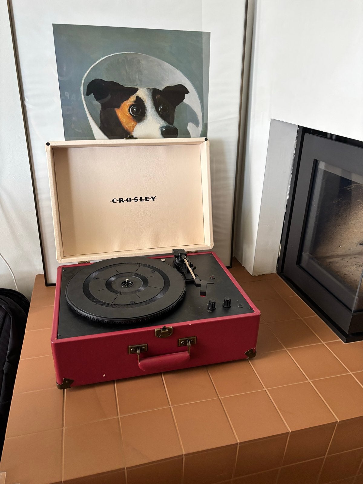 Crosley Platenspeler Rood - Draagbaar en Stijlvol, Audio, Tv en Foto, Platenspelers, Ophalen of Verzenden, Gebruikt, Platenspeler