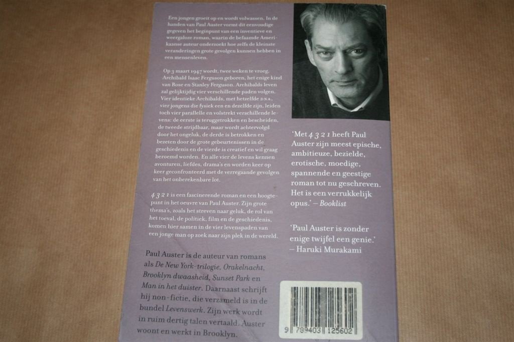 4321 — Paul Auster [2017] — Roman, Ophalen of Verzenden, Gelezen