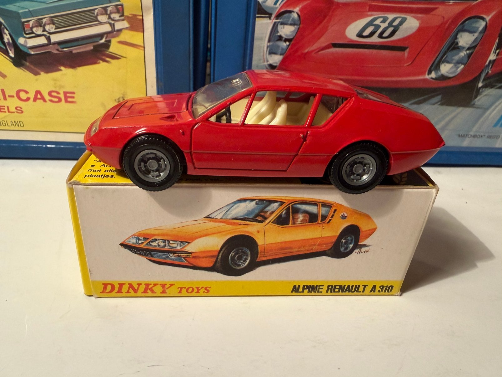 Dinky Toys Nr.1411 Renault Alpine A310 + Leaflet, Ophalen of Verzenden, Gebruikt, Auto, Dinky Toys