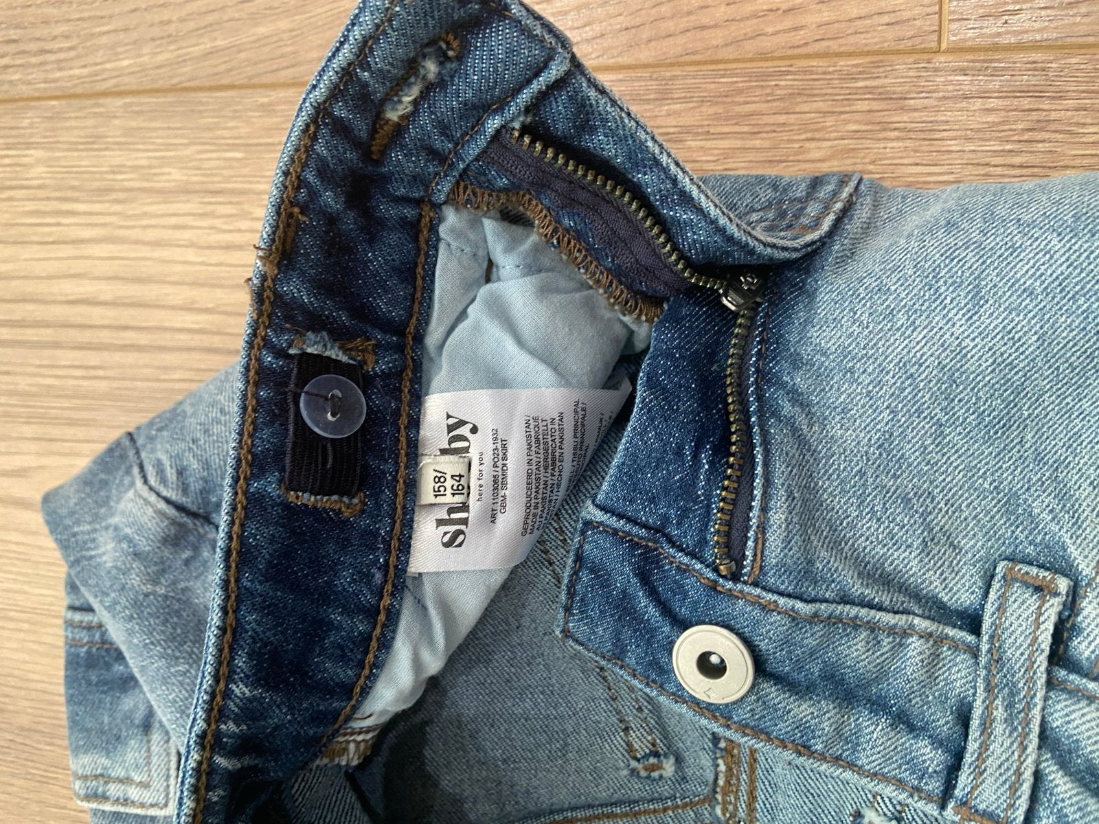 Shoeby denim cargo rok maat 158/164, Blauw, Ophalen of Verzenden, Zo goed als nieuw, Knielengte