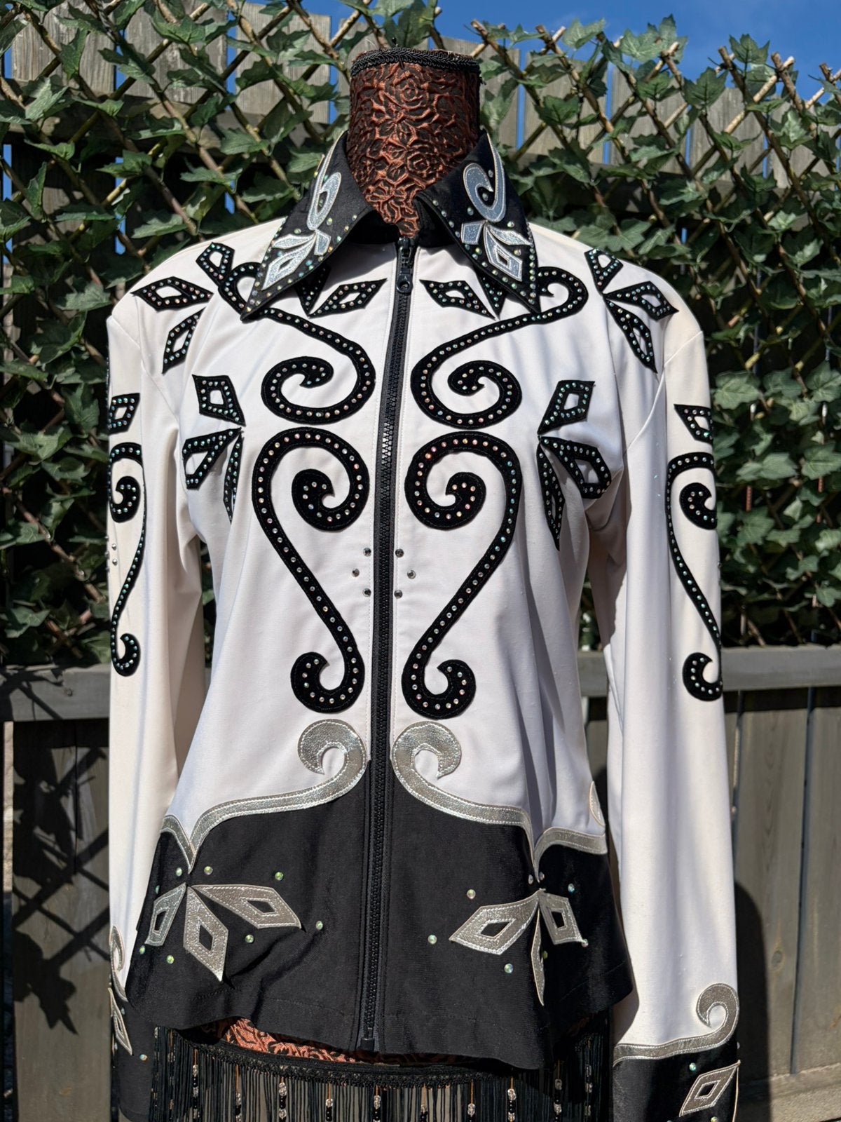 Western show blouse Black and White, Ophalen of Verzenden, Zo goed als nieuw