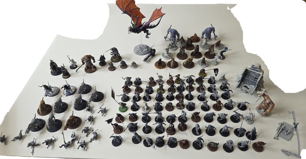Grote collectie Lord of the Rings Angmar miniaturen, Hobby en Vrije tijd, Wargaming, Gebruikt, Figuurtje(s), Geverfd, Lord of the Rings