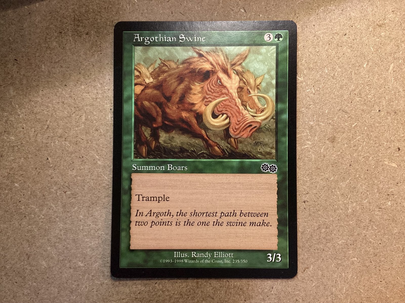 1x Argothian Swine [235/350] (Near Mint), Ophalen of Verzenden, Zo goed als nieuw, Losse kaart