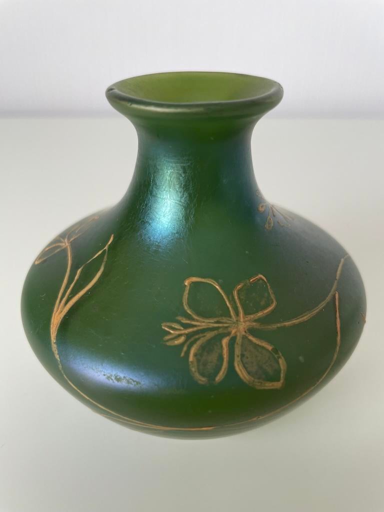 Loetz Art Nouveau Antiek Boheems Vaasje Glas, Verzenden