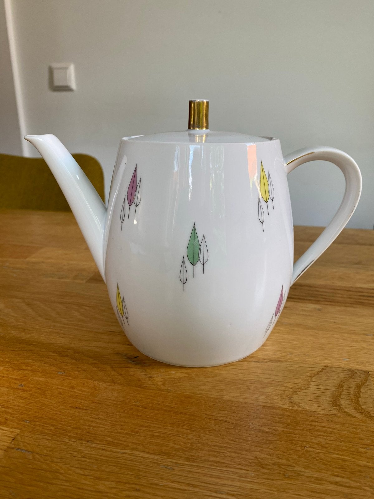 Vintage Seltmann Weiden Theepot "Roma" met Bladmotief, Ophalen of Verzenden