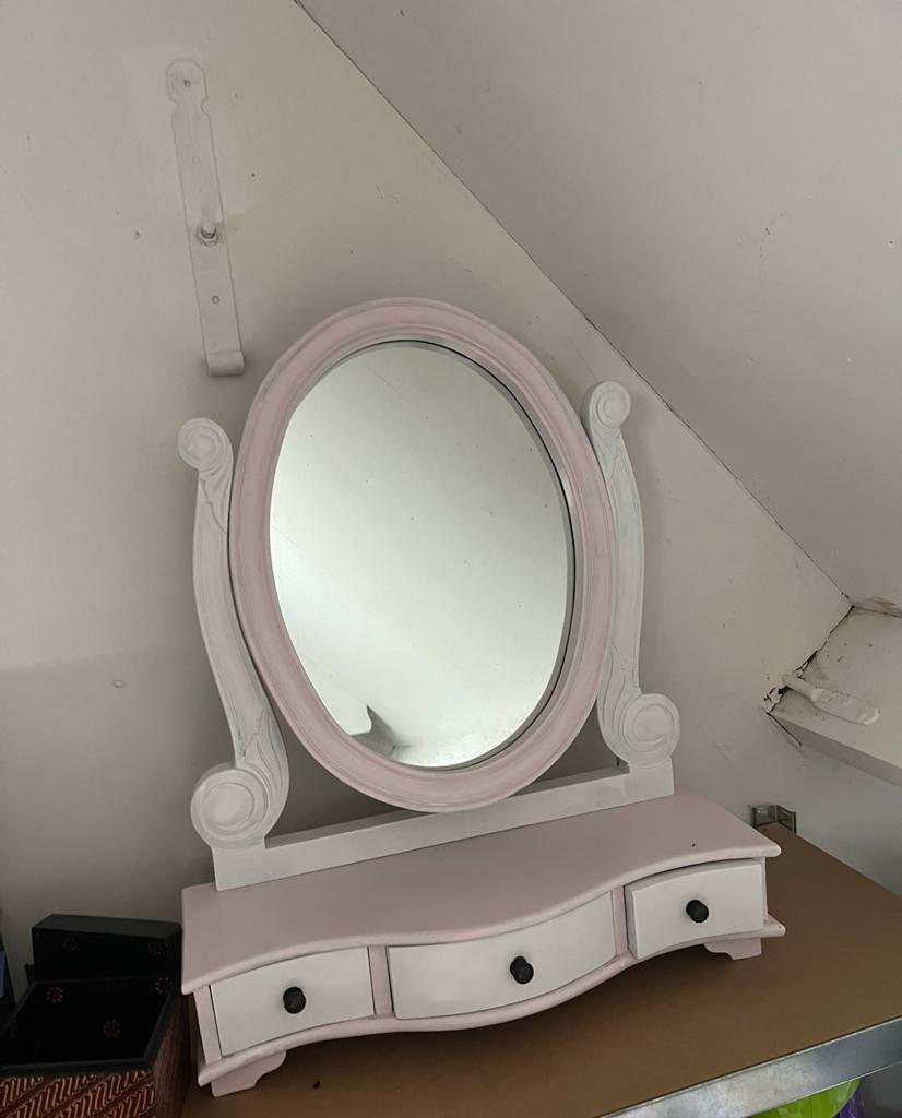 Kaptafel, make-up tafel, spiegel, Ophalen, Gebruikt, 50 tot 100 cm, Minder dan 100 cm