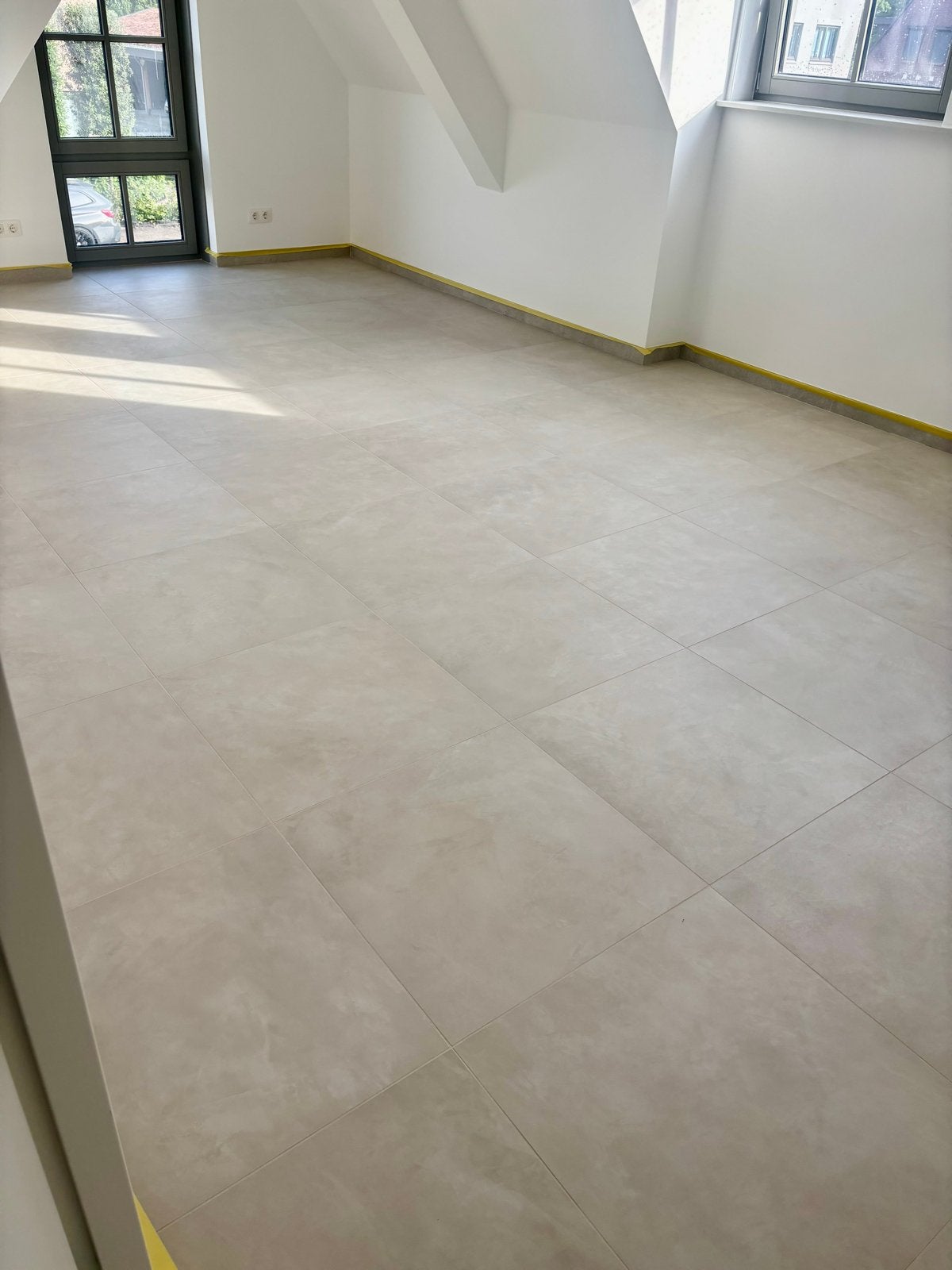 Keramische  vloertegels 60x60 mat betonlook crème-beige, Ophalen, 60 cm of meer, Keramiek, Nieuw