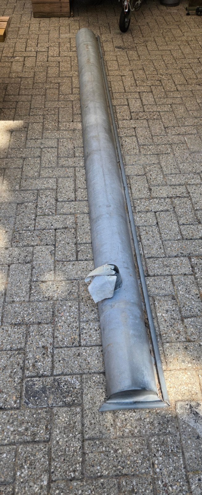 dakgoot 3.50cm, Doe-het-zelf en Verbouw, Buizen en Afvoer, Ophalen, Zink, Dakgoot