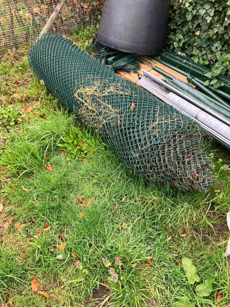 Circa 22meter groen harmonica gaas. Maas 30x30, Ophalen, Zo goed als nieuw, 20 meter of meer