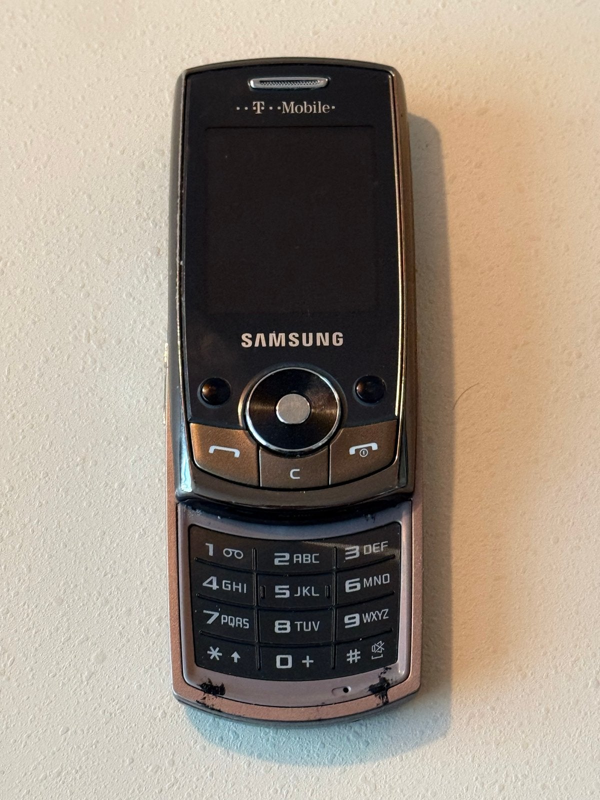 Samsung SGH-J700 T-Mobile Schuiftelefoon, Gebruikt, Overige modellen, Zwart, Overige systemen