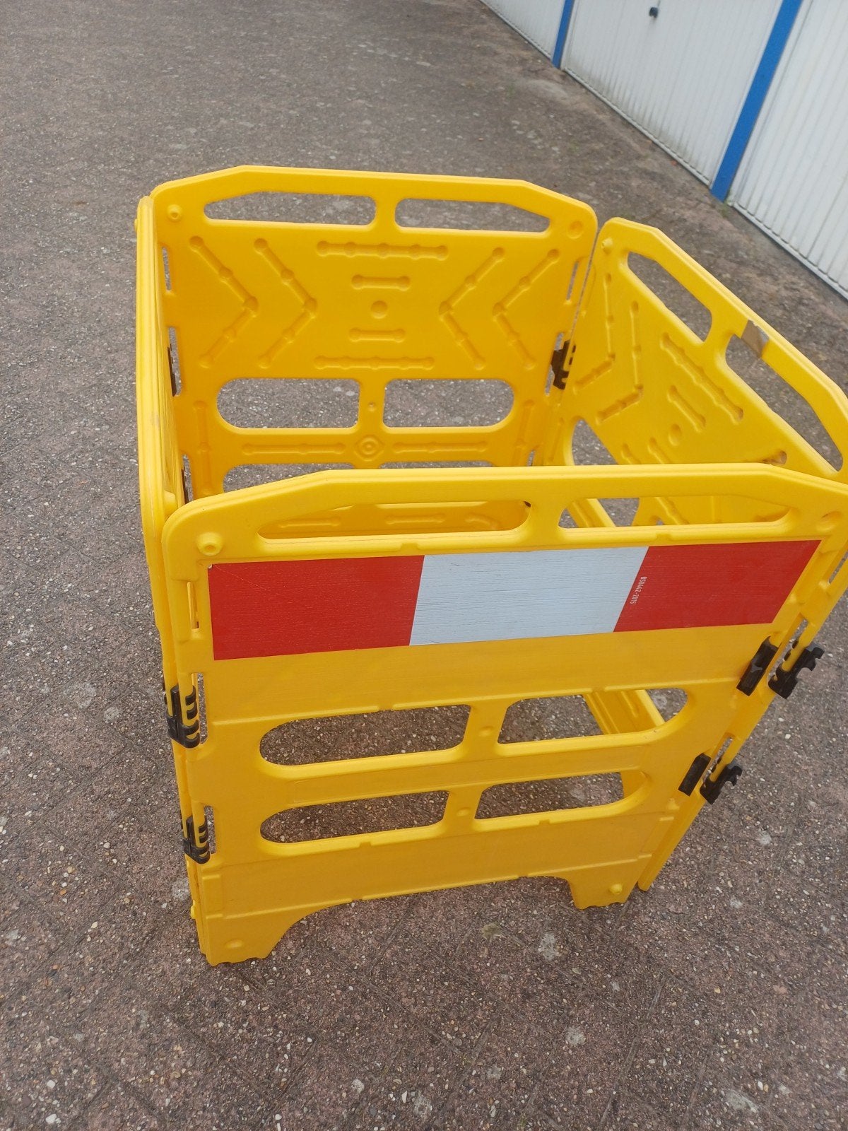 Opvouwbaar geel verkeershek - Veiligheidshek, Ophalen of Verzenden, Gebruikt