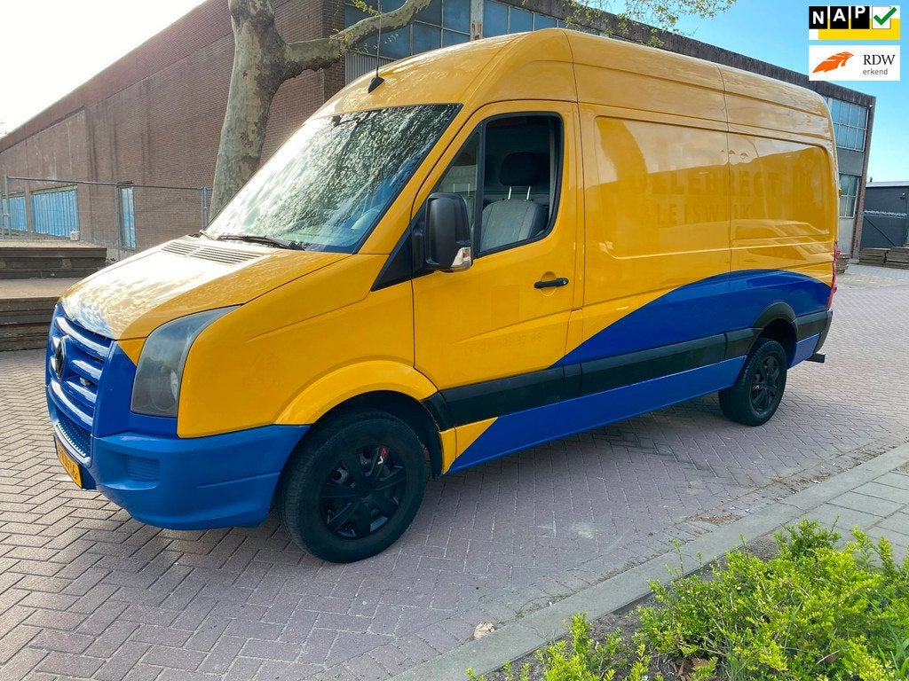 Volkswagen Crafter 35 2.5 TDI L2H2 / 126.192 KM NAP / Airco, Auto's, Bestelauto's, Euro 5, Gebruikt, Zwart, Volkswagen