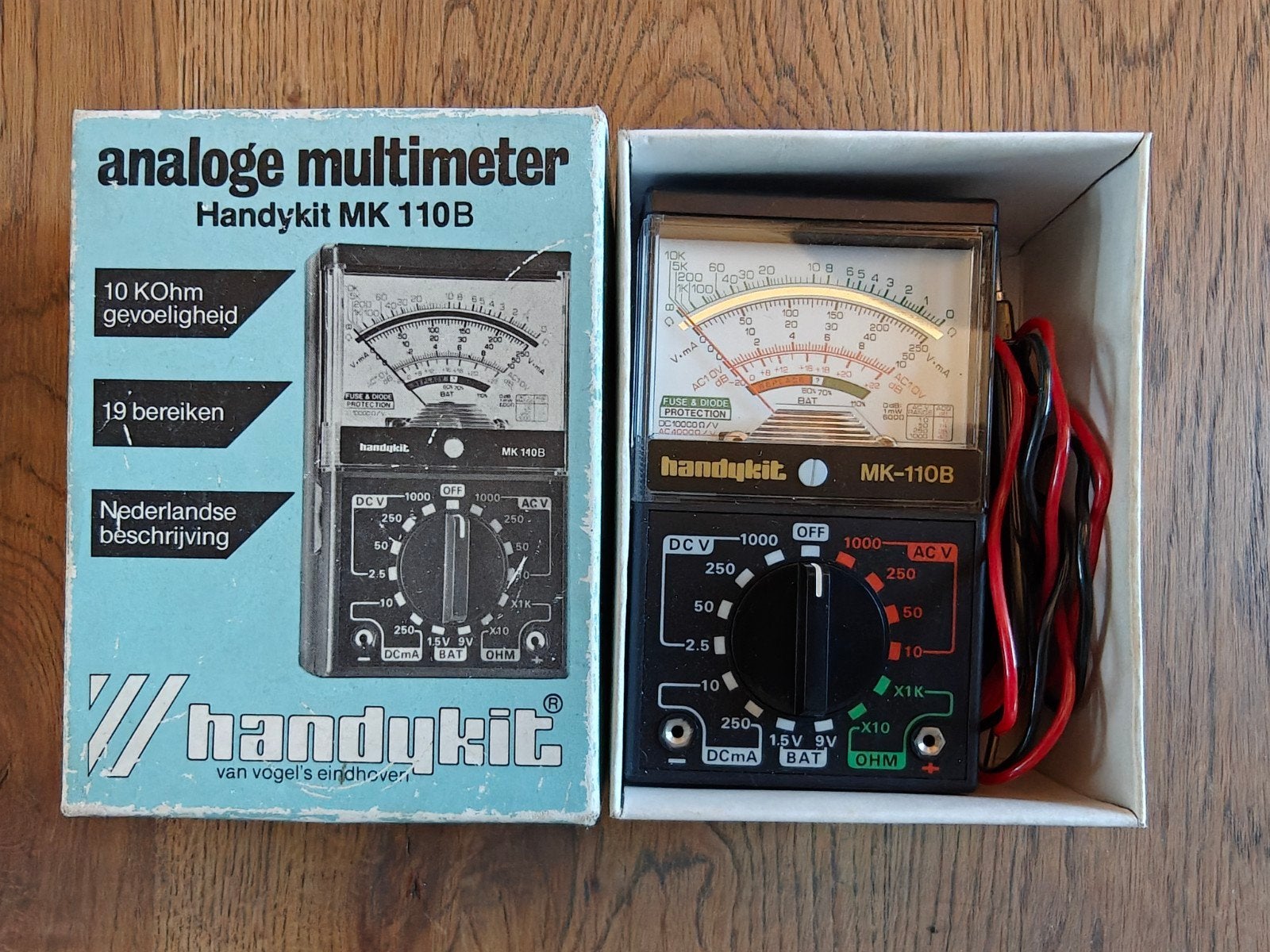 Handykit MK 110B Analoge Multimeter met handleidi, Ophalen of Verzenden, Gebruikt, Multimeter