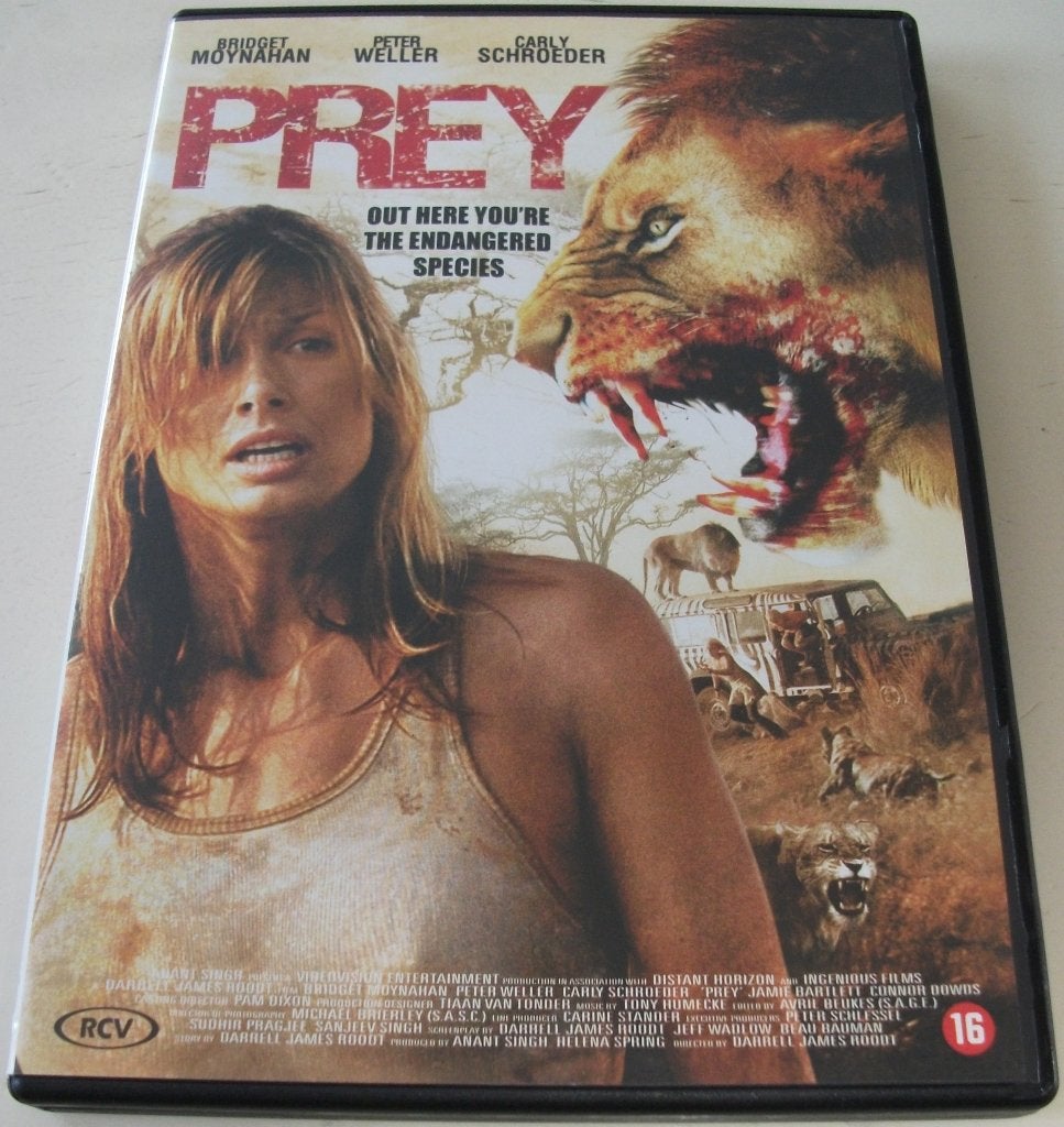 Dvd *** PREY *** Out here you're the endangered species, Vanaf 16 jaar, Ophalen of Verzenden, Zo goed als nieuw, Actiethriller