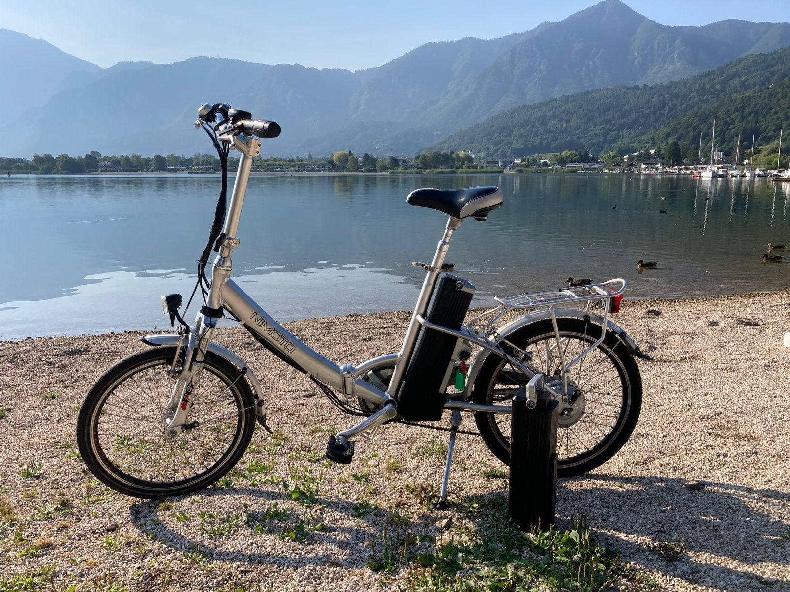 Elektrische vouwfiets Nimoto Handy met twee accu’s en lader, Minder dan 47 cm, Ophalen, Gebruikt, Overige merken