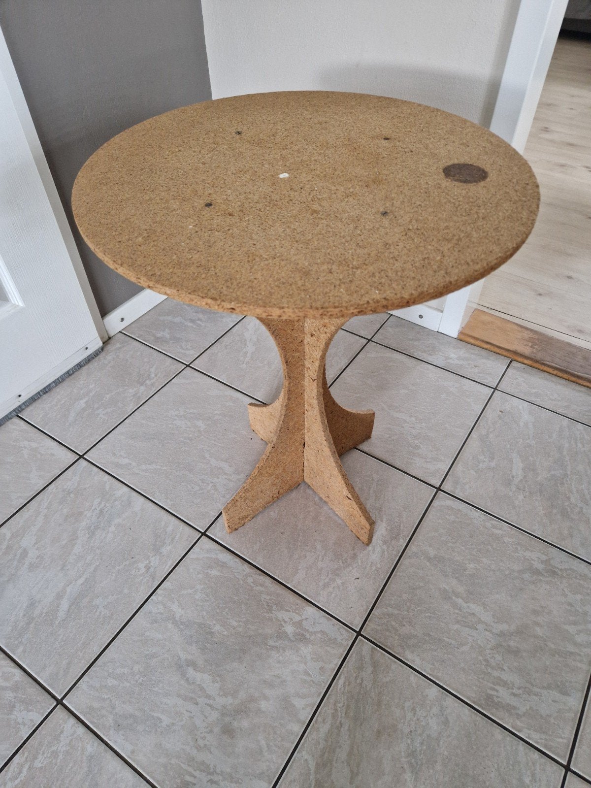 vintage bijzettafel diameter 50 cm, Minder dan 55 cm, Gebruikt, Rond, Ophalen