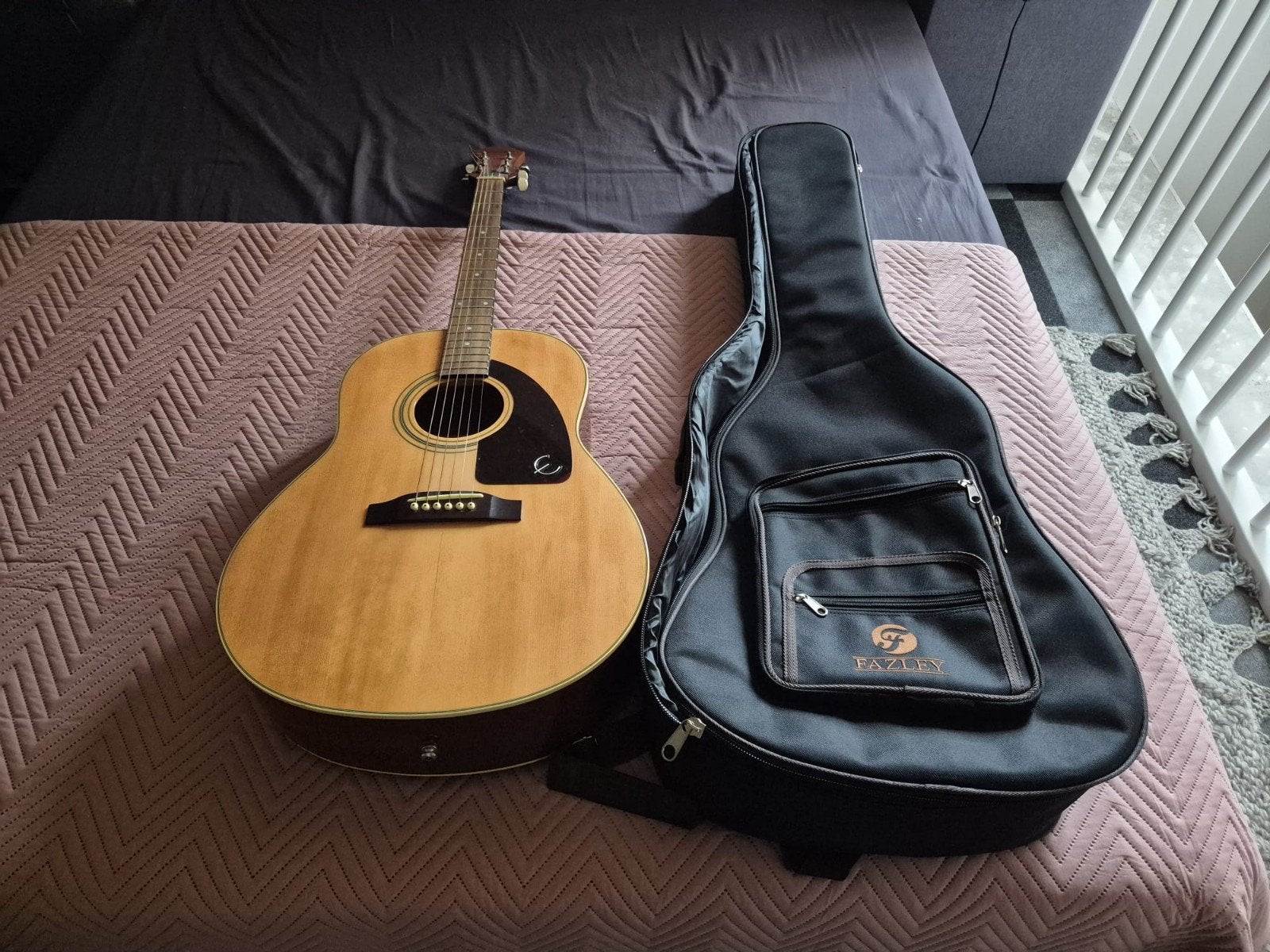 Gitaar met hoes, Ophalen, Gebruikt, Klassieke of Spaanse gitaar