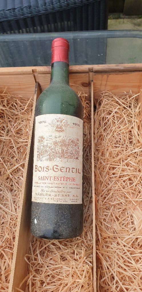 Mähler-Besse Bois-Gentil Saint-Estèphe 1976, Frankrijk, Nieuw, Ophalen of Verzenden, Rode wijn
