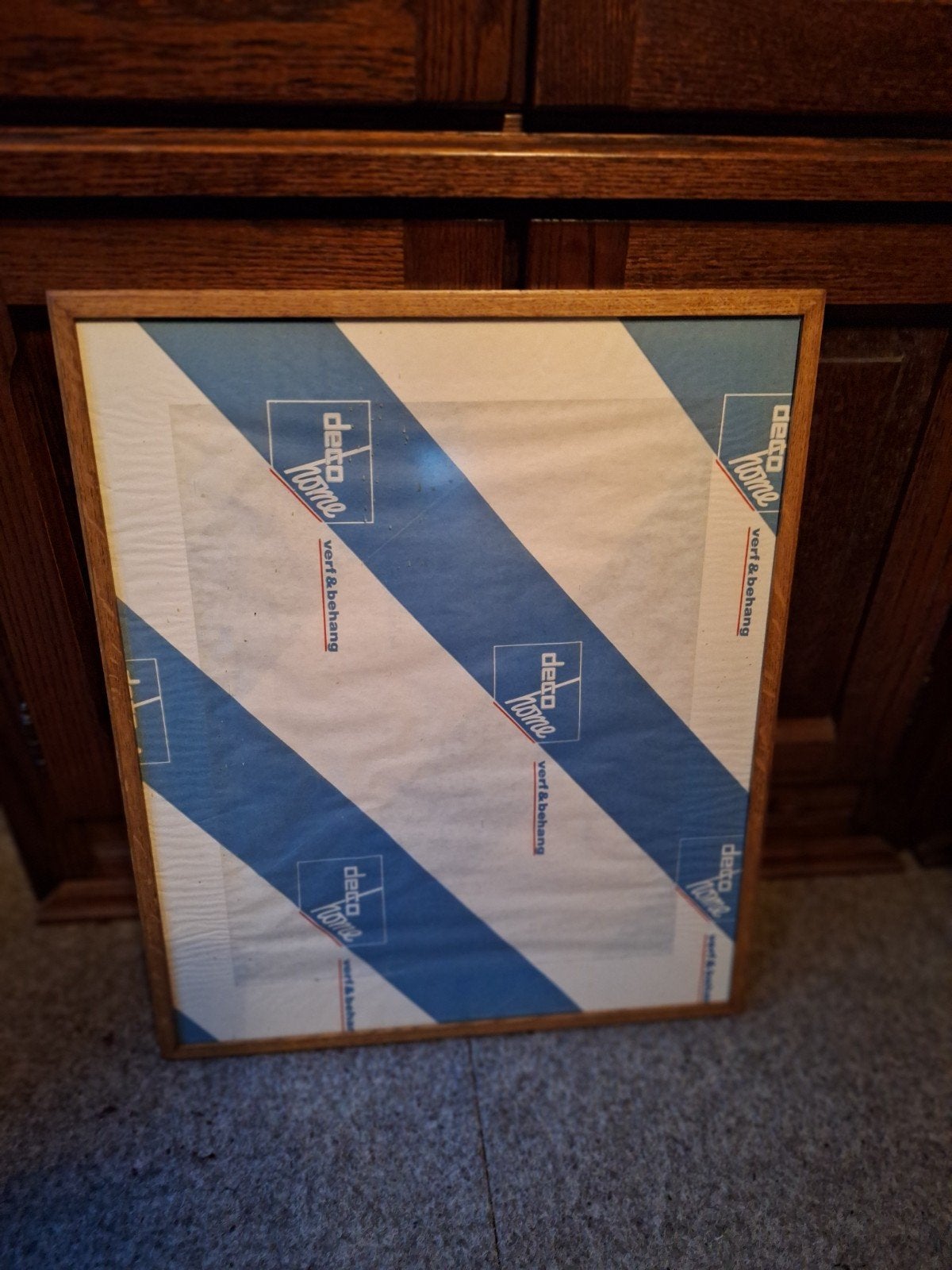 Houten fotolijst met glas, Ophalen, Bruin, Gebruikt, Fotolijst