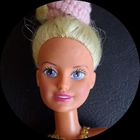 Vintage Barbiepop op schaatsen, Verzamelen, Poppen, Zo goed als nieuw, Pop, Ophalen of Verzenden