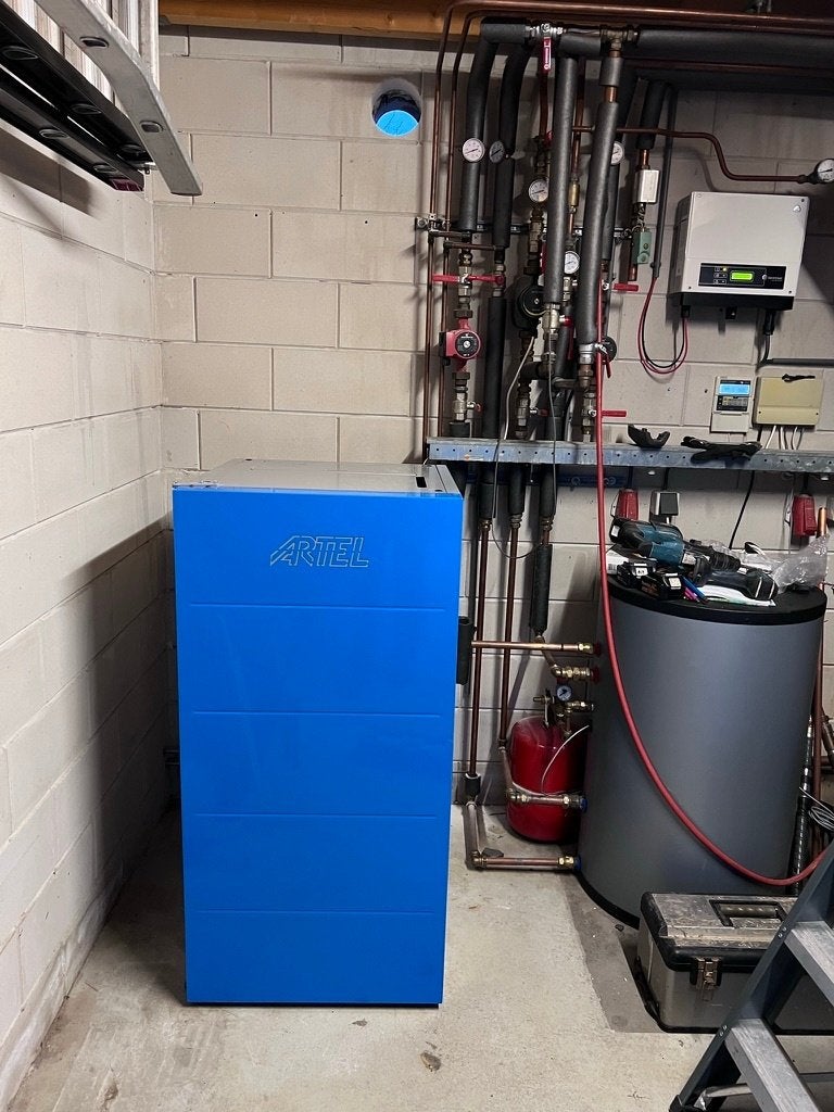 Artel Compact 16 KW Pelletkachel - Krachtige Verwarming, Ophalen, Overige brandstoffen, Zo goed als nieuw, Pelletkachel