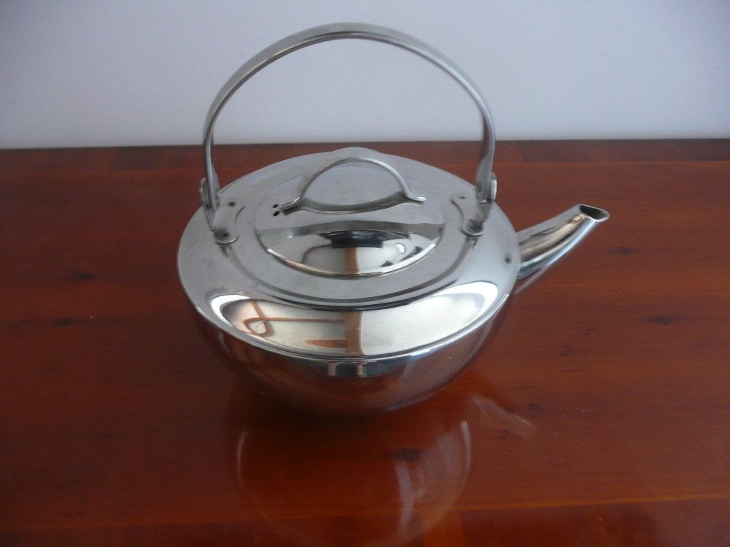 bredemeijer theepot met theezeef, Theepot/fluitketel, Bredemeijer, Zilver, Ophalen of Verzenden