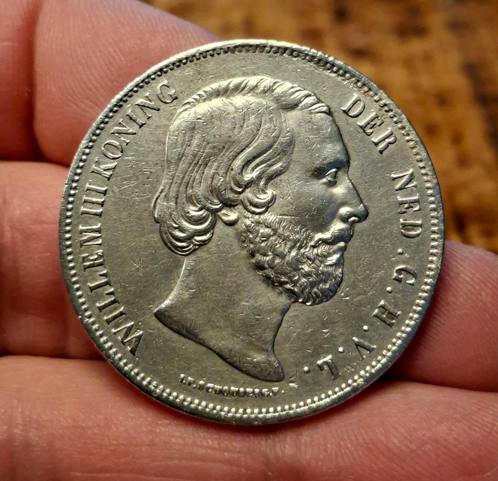 rijksdaalder 1850 willem 3, Ophalen of Verzenden, Koning Willem III, 2½ gulden