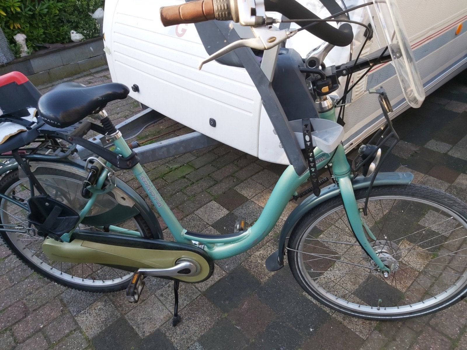 Sparta moederfiets inc zitjes voorscherm en mantje zie foto', Ophalen, 2 zitjes, Sparta, Versnellingen
