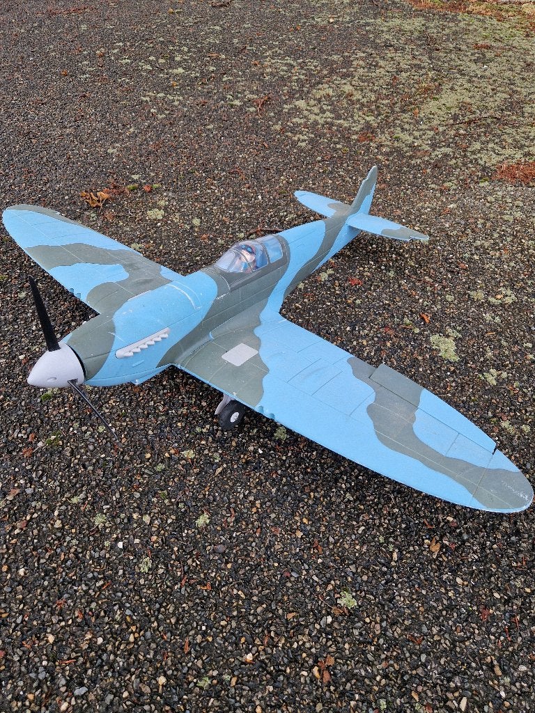 rc vliegtuig Spitfire, Hobby en Vrije tijd, Modelbouw | Radiografisch | Vliegtuigen, Ophalen, Gebruikt, Elektro, RTF (Ready to Fly)