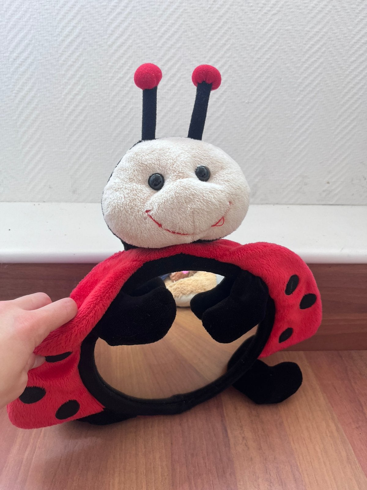 Lieveheersbeestje knuffel autospiegel voor kleintjes, Ophalen of Verzenden, Zo goed als nieuw, Overige typen