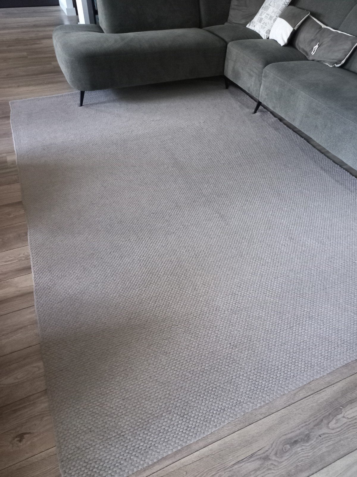 handgemaakt wollen vloerkleed 200x300cm, Ophalen, Beige, 200 cm of meer, Zo goed als nieuw
