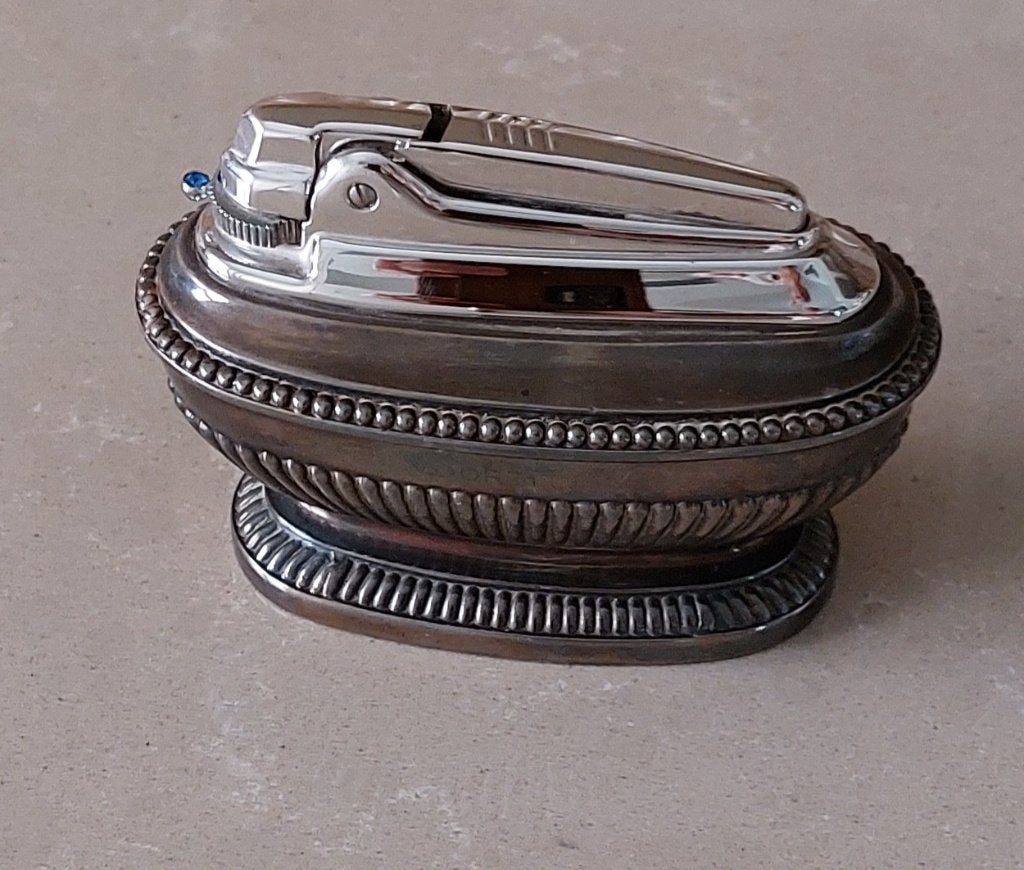 Mooie antieke zilveren Ronson tafelaansteker - vintage/retro, Ophalen, Gebruikt, Aansteker