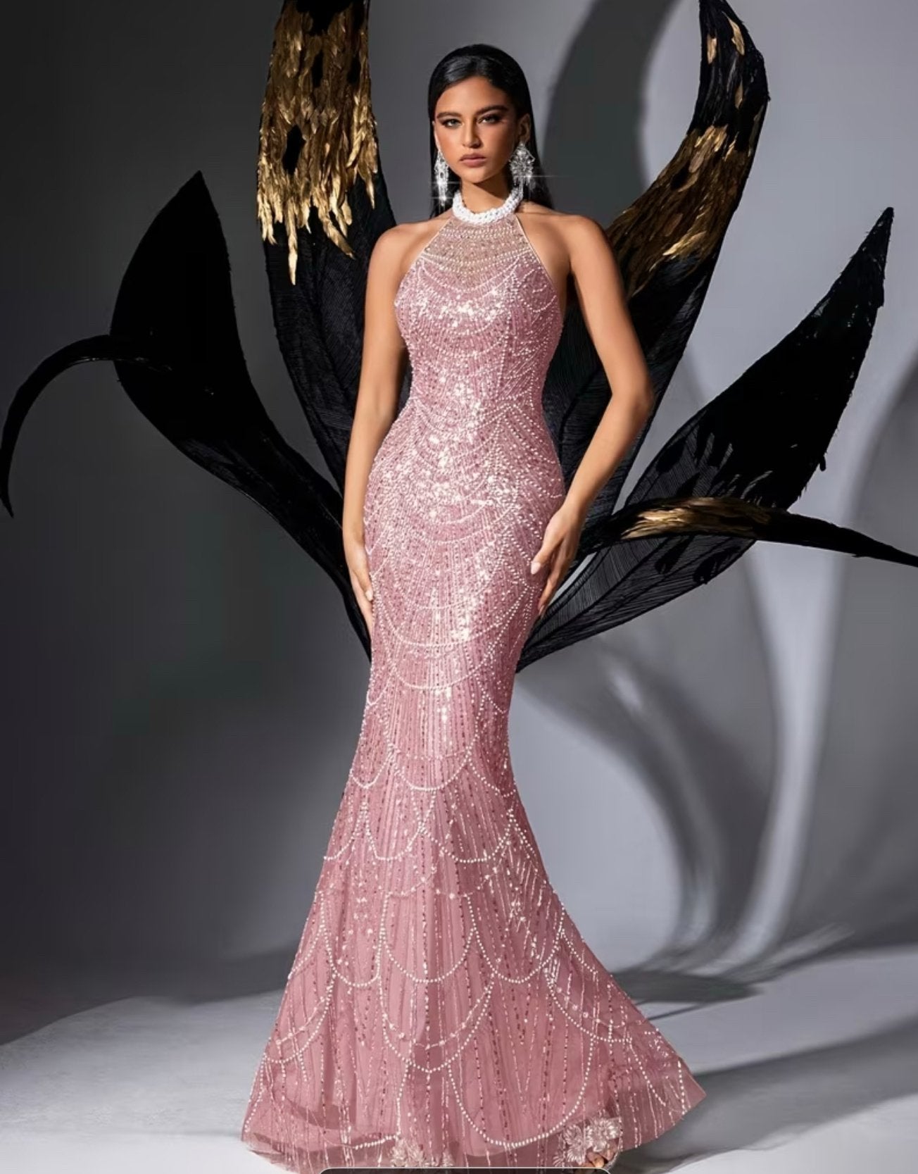 Elegante Goud Galajurk met Pailletten - Maat M, Kleding | Dames, Gelegenheidskleding, Galajurk, Zo goed als nieuw, Goud, Ophalen