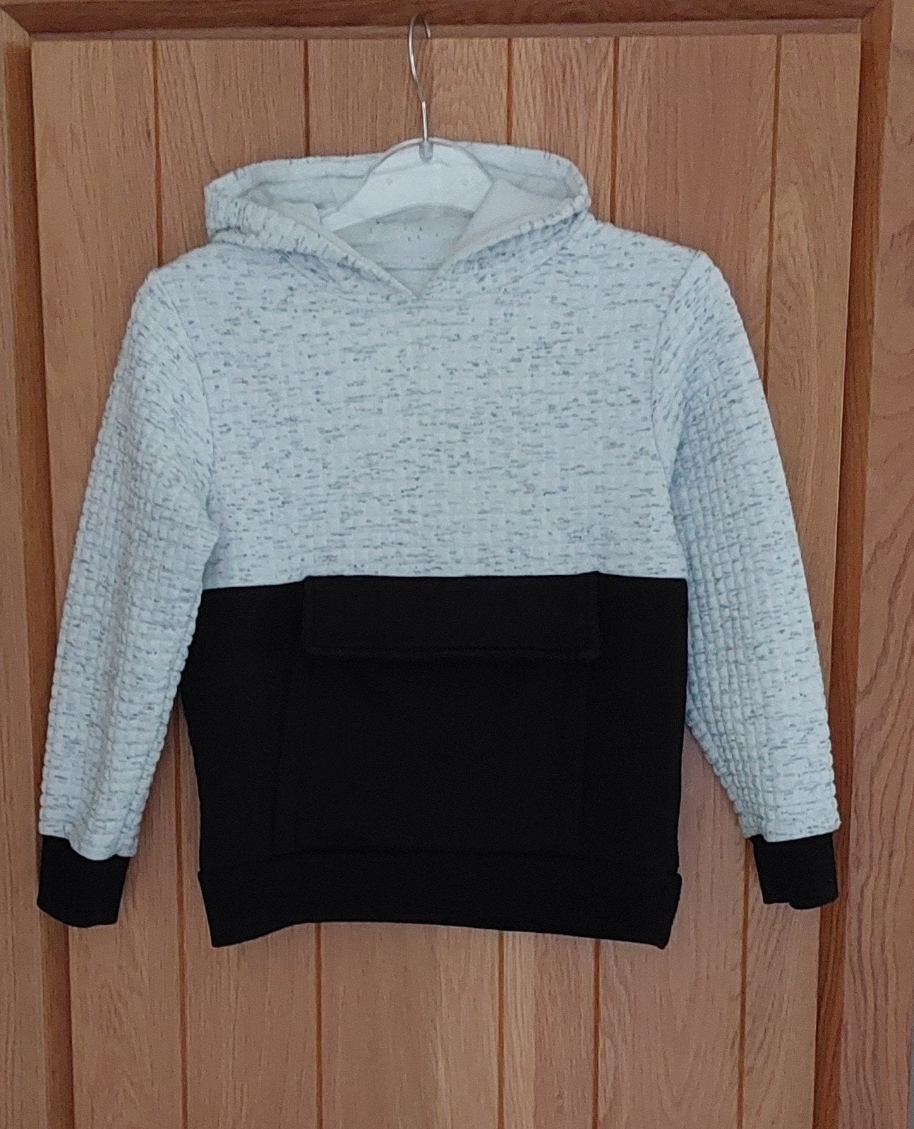 Zeeman Hoodie Zwart/Wit - Maat 134, Ophalen, Zeeman, Trui of Vest, Zo goed als nieuw