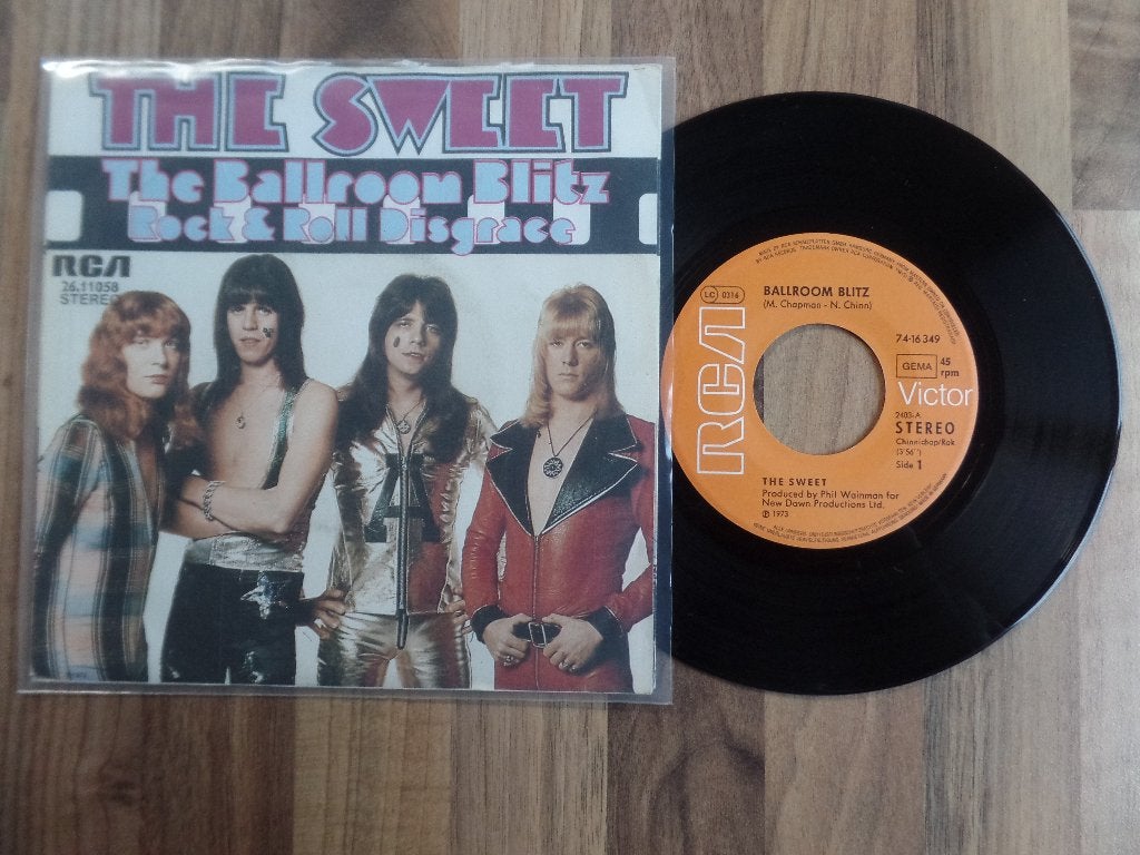 single  The Sweet - The Ballroom Blitz, Ophalen of Verzenden, Gebruikt, 7 inch, Rock en Metal