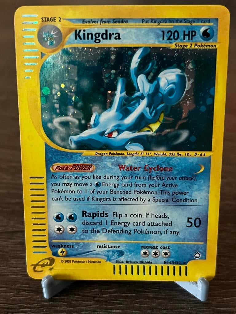 Kingdra H14/H32 - Aquapolis - EX, Hobby en Vrije tijd, Verzamelkaartspellen | Pokémon, Ophalen of Verzenden, Zo goed als nieuw