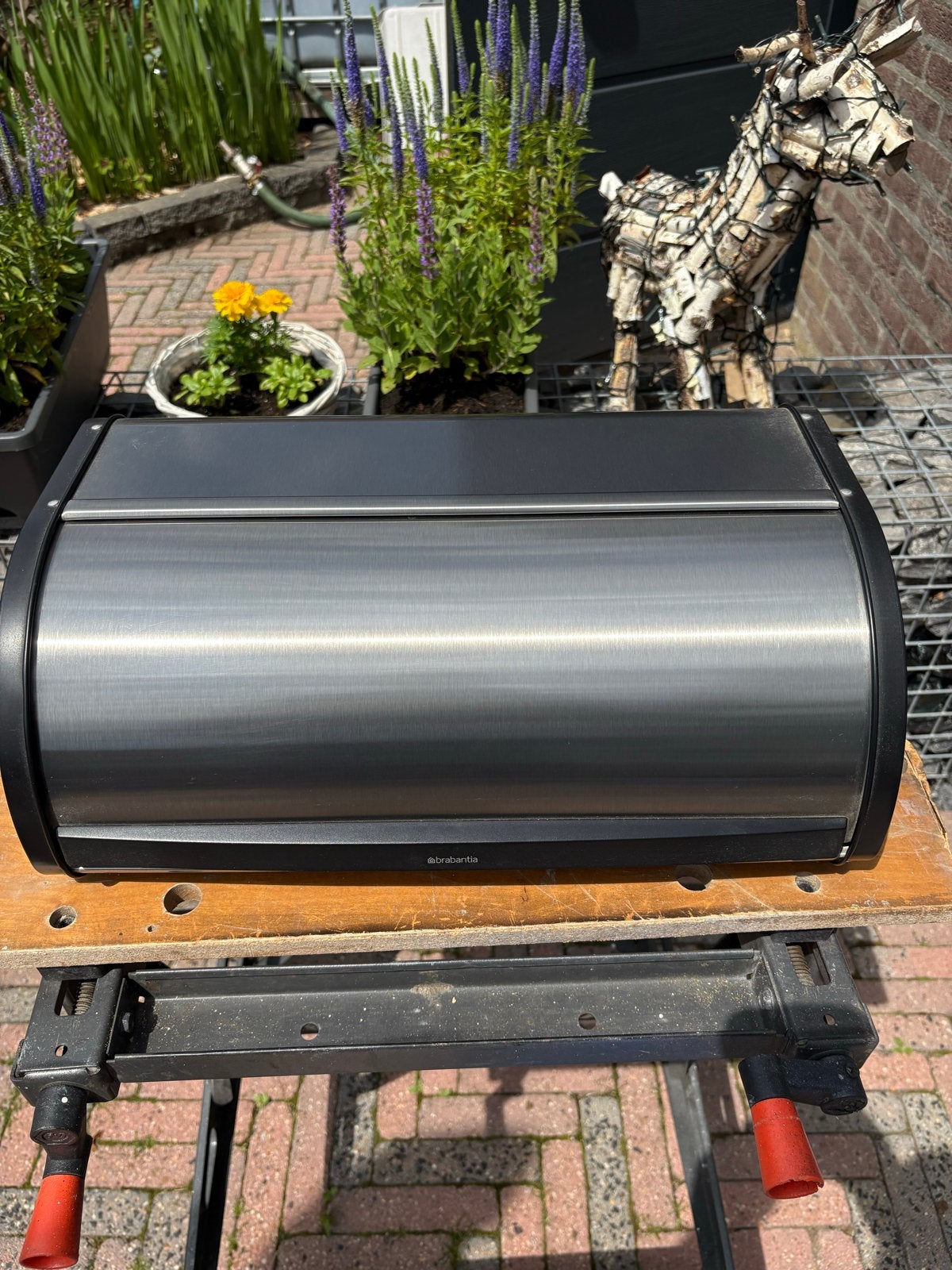 Brabantia RVS Broodtrommel - Stijlvol en Functioneel, Gebruikt, Zilver, Ophalen of Verzenden, Metaal