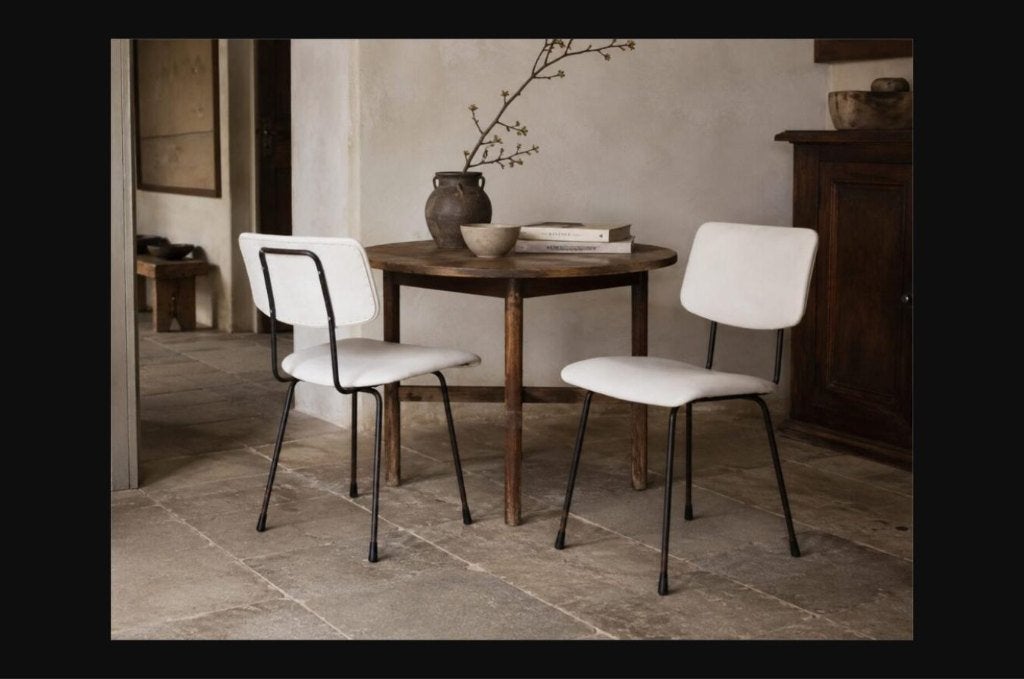 Set van twee Nederlandse Gispen 1231 stoelen, Huis en Inrichting, Stoelen, Ophalen, Gebruikt, Twee, Wit