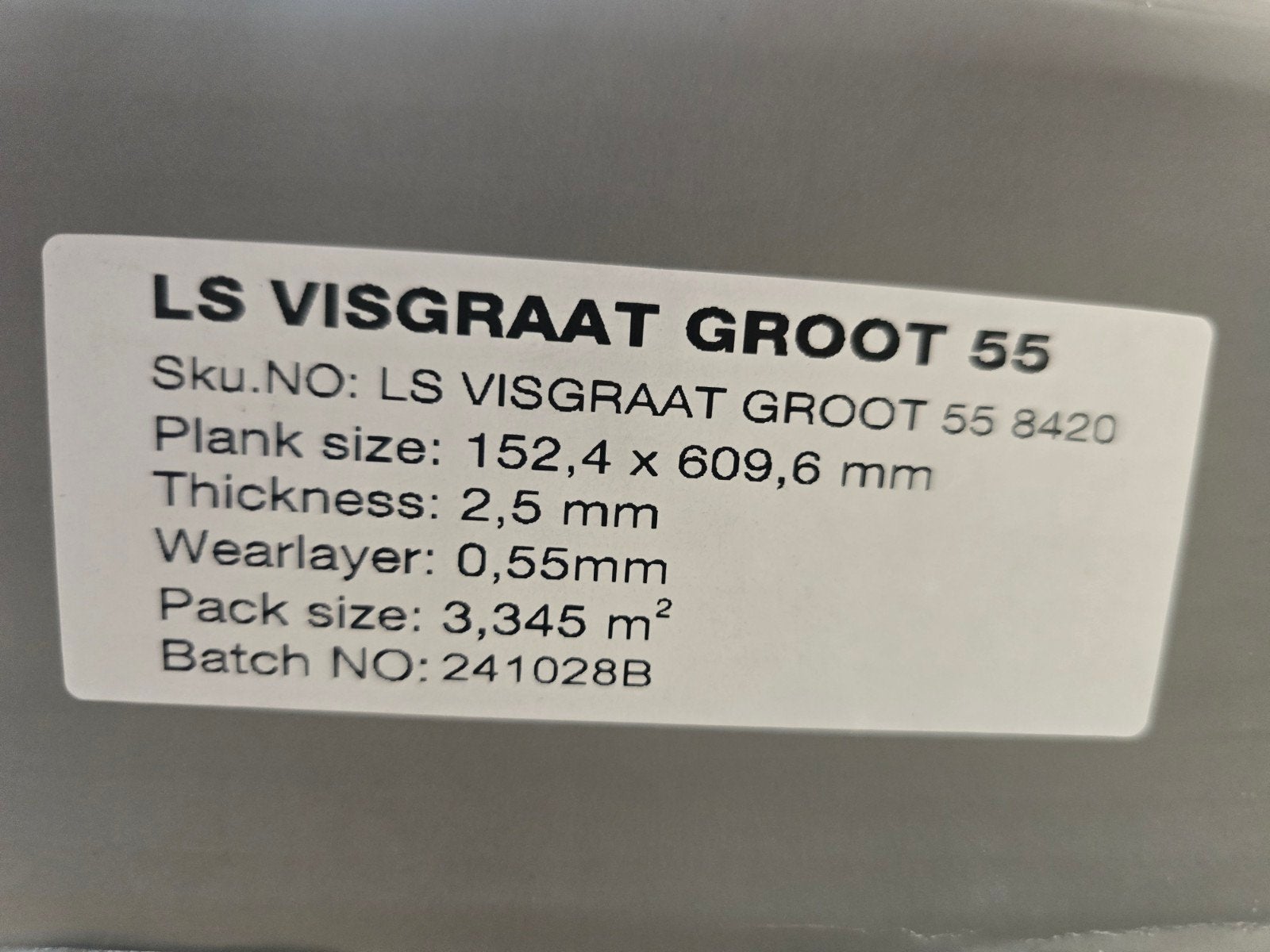 Lifestyle-Interior LS visgraat pvc vloer 50m2, Ophalen, Bruin, Nieuw, 50 tot 75 m²