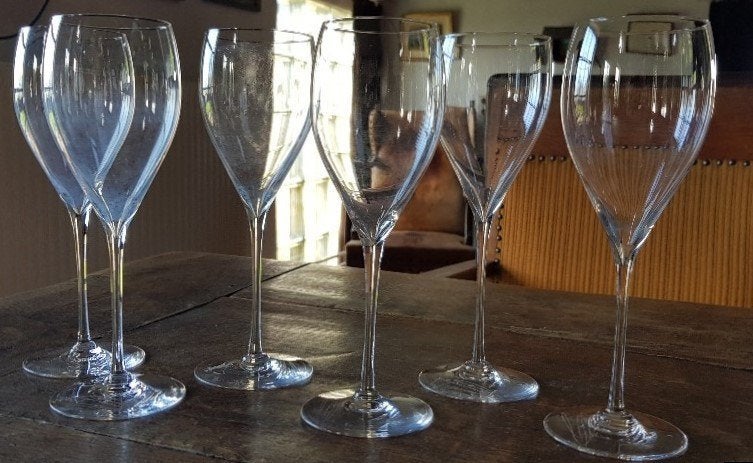 6x kristallen Veuve Clicquot Ponsardin glas - jaren 60  ZGAN, Antiek en Kunst, Ophalen of Verzenden