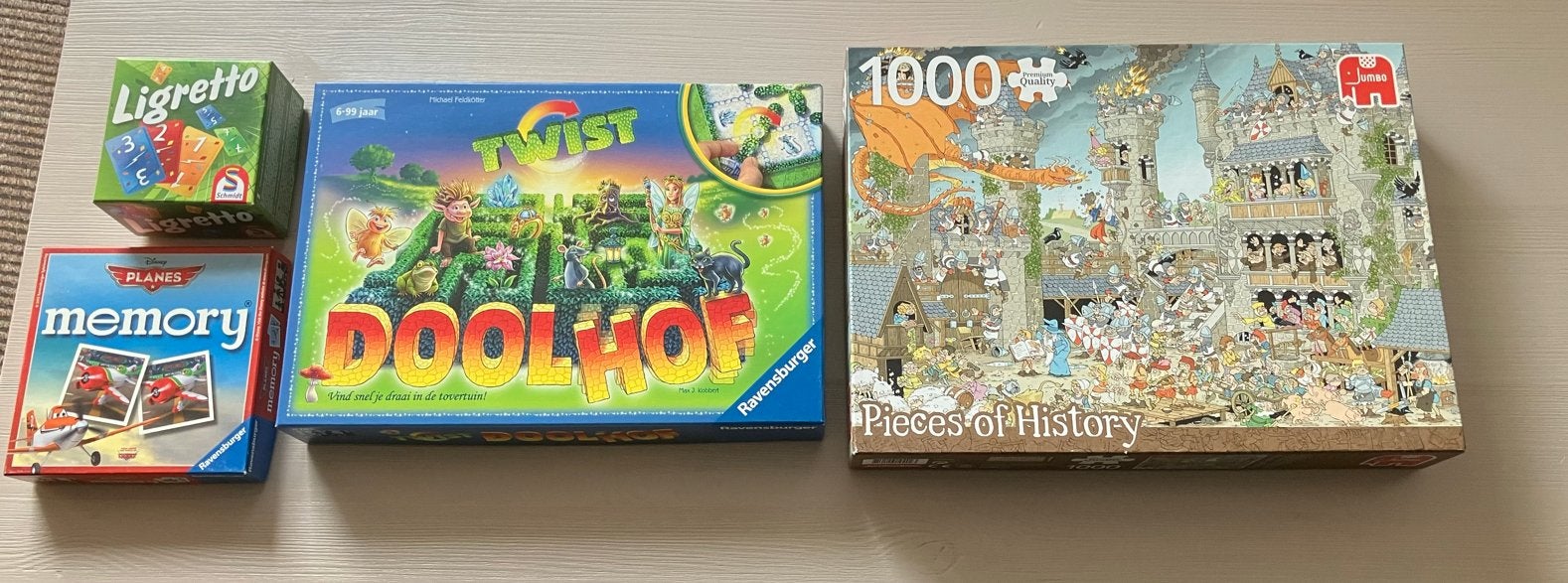 Compleet Spellenpakket: Doolhof, Memory & Puzzel, Ophalen of Verzenden, Zo goed als nieuw