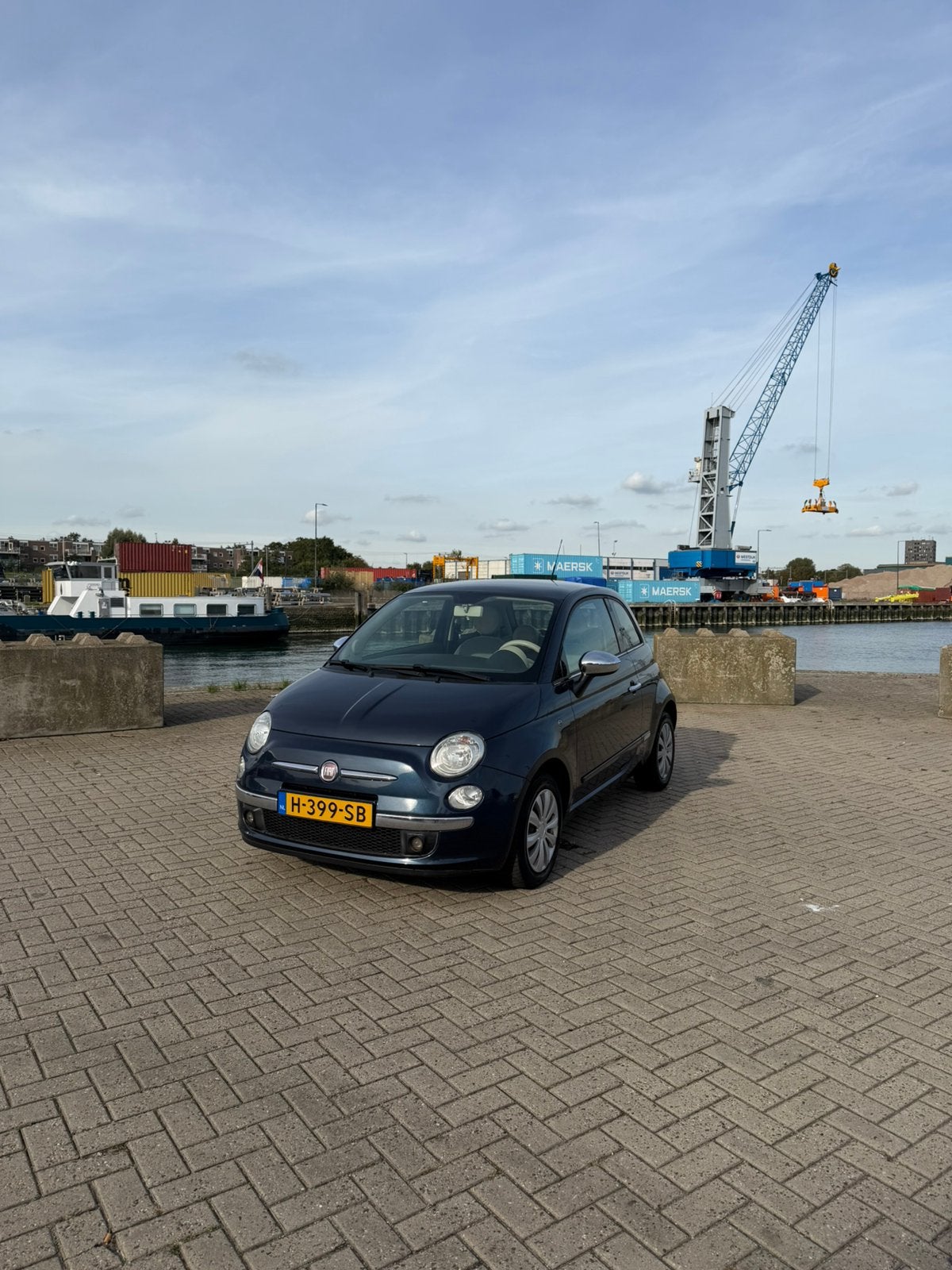 Fiat 500 1.2 C 2008 Blauw NEW APK/NAP, Voorwielaandrijving, 1242 cc, 4 cilinders, 840 kg