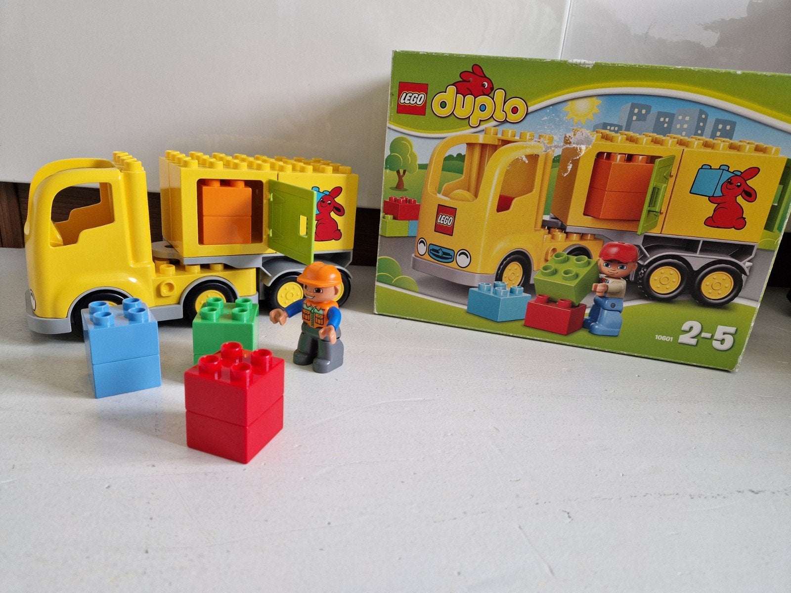 Lego Duplo 10601 Vrachtwagen met konijn en bouwvakker, Ophalen of Verzenden, Gebruikt, Duplo