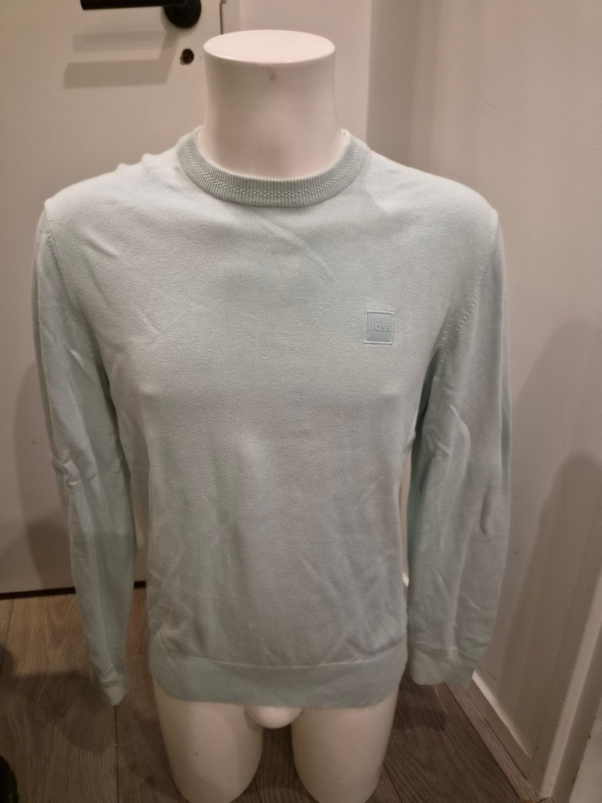 Mooie blauwe Hugo Boss trui maat M, Ophalen of Verzenden, Zo goed als nieuw, Hugo Boss, Maat 48/50 (M)